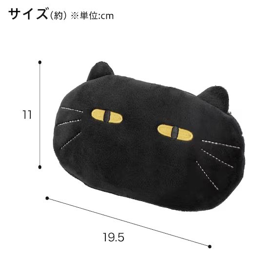 出所：ニトリ公式通販サイトニトリネット　ガジェットケース(デコネコDH02 ブラック)