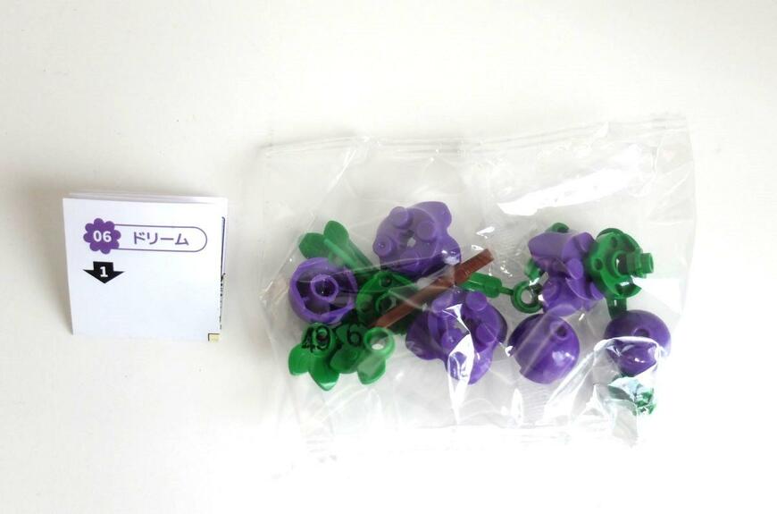 セリア、フラワーブロックの開封写真