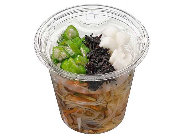 セブン-イレブンの新商品:オクラと長芋の春雨つるりんサラダ(95kcal)