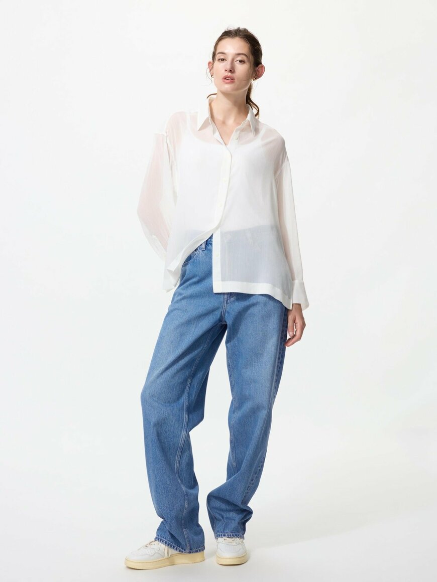 ユニクロ公式　シアーシャツ