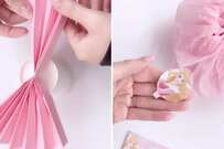 「発想が天才すぎる！！」フラワーペーパーと紙コップで→可愛い〈プリンセスお菓子BOX〉が作れる！バレンタインにも最適！