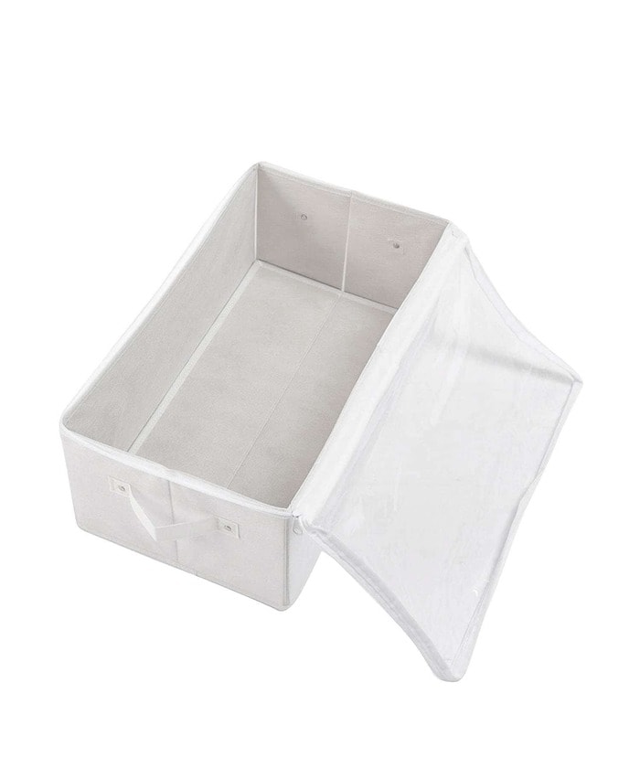 クローゼットにも棚にもしまいやすい収納ボックス