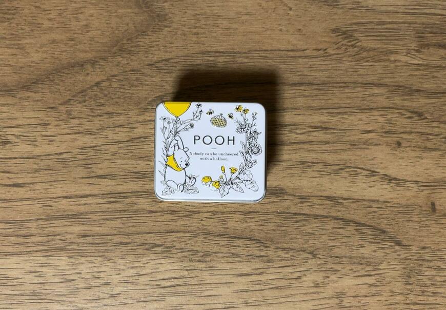 筆者撮影（セリア、プー＆フレンズ ミニミニ缶ケース）