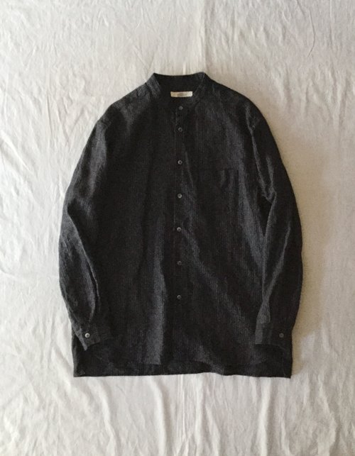nest Robe CONFECT - Ink Coating Linen Band Collar Shirt ¥24,840（税込）