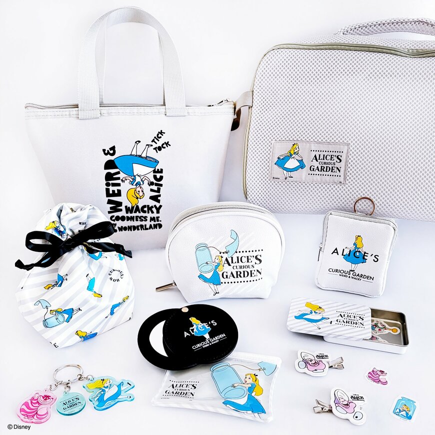 出所：キャンドゥ公式　【数量限定】ディズニー／ふしぎの国のアリス　サテン生地巾着袋　Ｍ