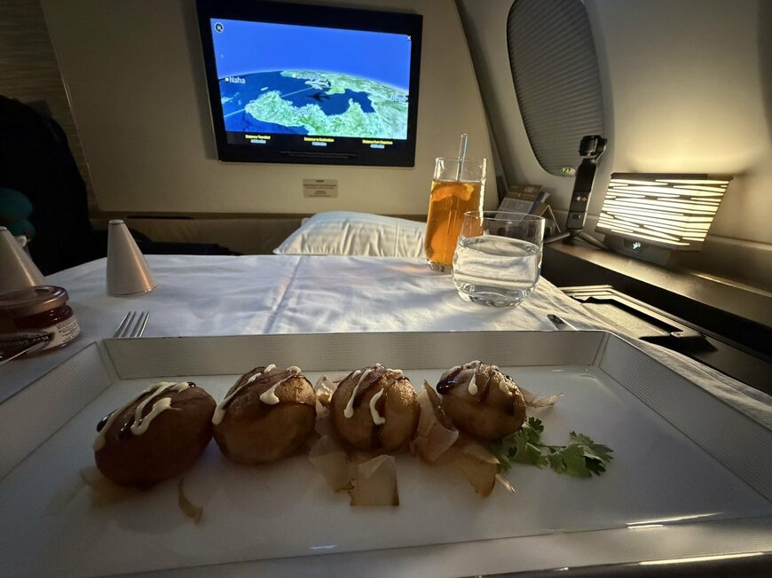 UAE国営航空会社のエティハド航空の機内で提供された