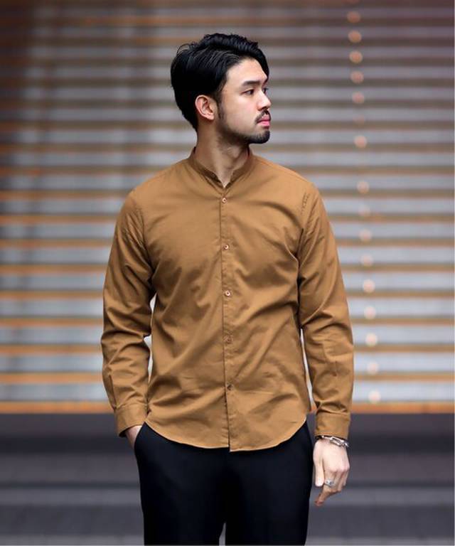 EDIFICE - コットンネルバンドカラーシャツ ¥12,100 → ¥8,470（税込）