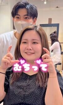 「顔が小さく見えるカット」を希望する女性…輪郭と顔立ちが映えるヘアカットで可愛く大変身！