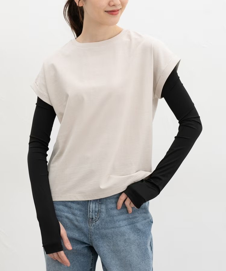 出所：ハニーズ公式　遮熱アームカバー60cm丈