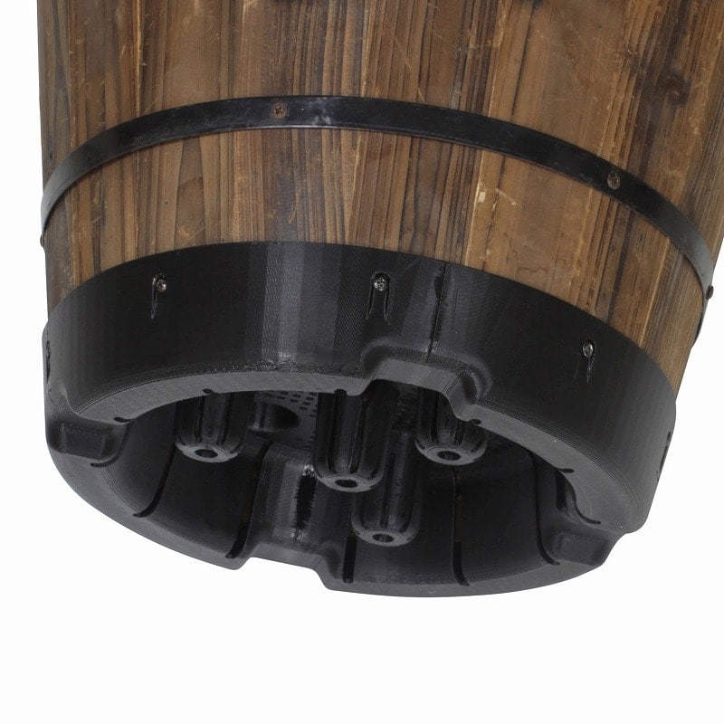 青山ガーデンのウッドバレルプランター 浅型M /A 商品画像