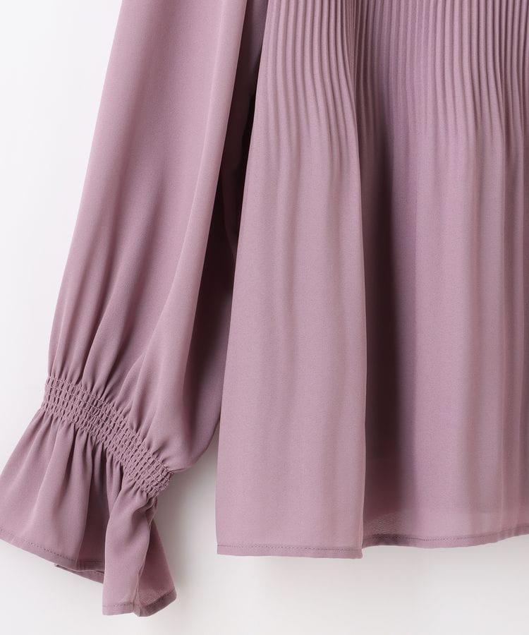 ハニーズ、プリーツ使いブラウス、ピンクパープル商品画像