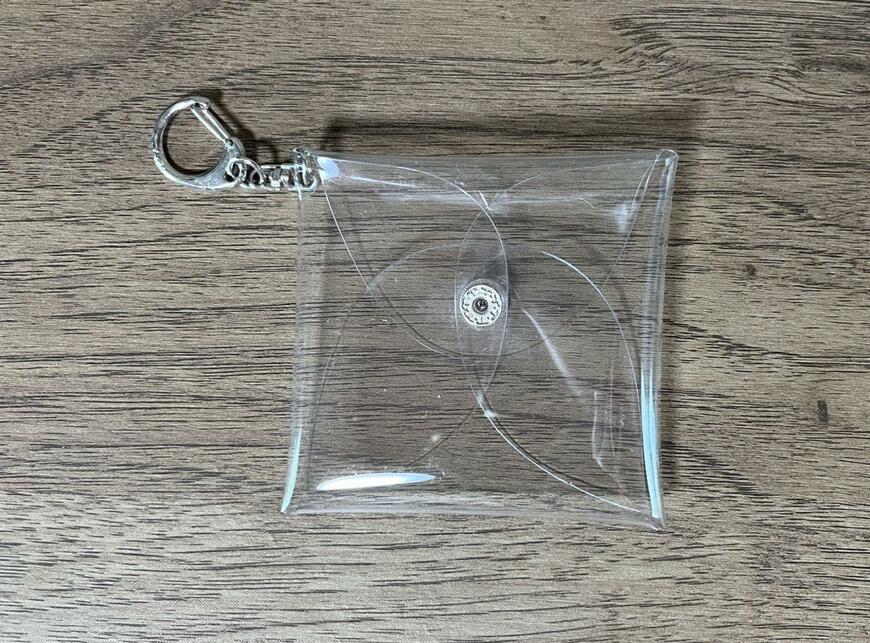 セリア、PVCクリアミニポーチスクエア撮影画像