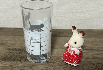 セリア、ガラスグラス ねこ商品画像