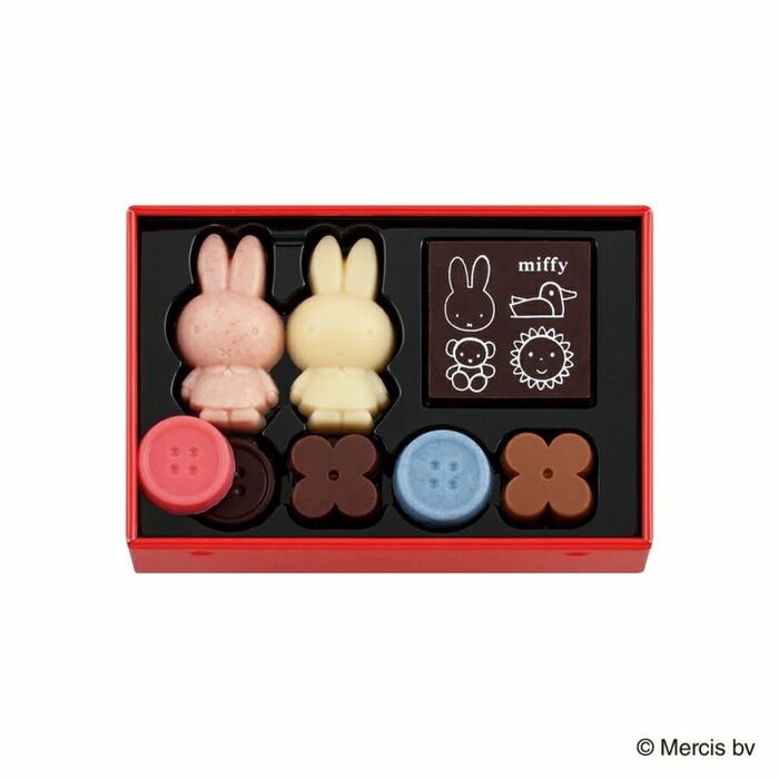 ミッフィー型のチョコレートやキュートなプレーンチョコレートをアソート