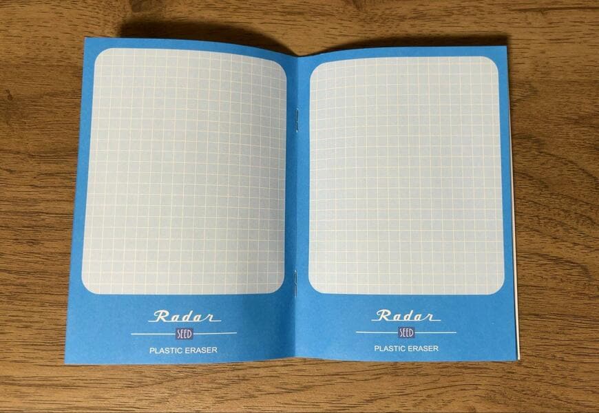 筆者撮影（ダイソー、レーダー消しゴム柄）