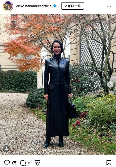 出所：中村江里子のInstagram（＠eriko.nakamuraofficial） 参照日：2025年12月8日