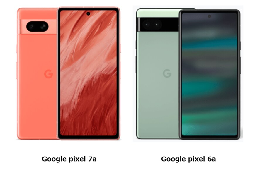出所：Google Japan Blog「Google pixel 7a」／Google Japan Blog「Google pixel 6a」