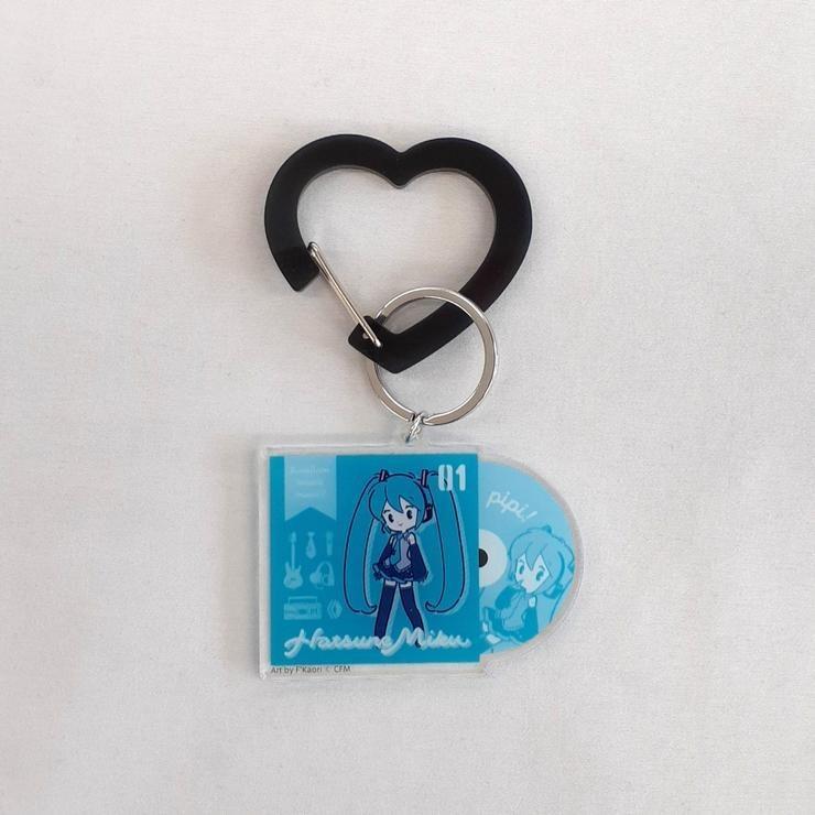 しまむら、カラビナ付キーリング(初音ミク)・ブラック 213商品画像