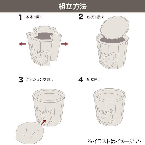 ニトリ 折りたたみペットハウス(S ライトグレー PHDH25)商品画像