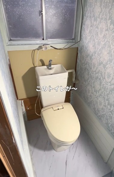 変身前の昭和感のあるトイレ