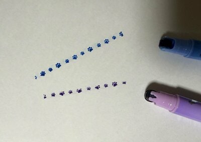 セリア、カラーペン ローラースタンプ付商品画像