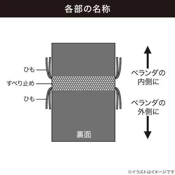 外壁の汚れを気にせずふとんを干せる