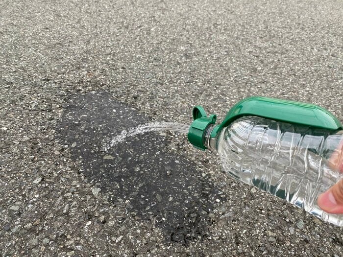 シャワーをだしているところ