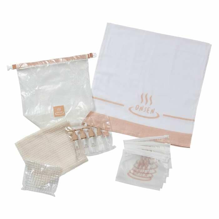 散らばりがちなお風呂用荷物も、5点セットを使えばすっきりひとまとまりに