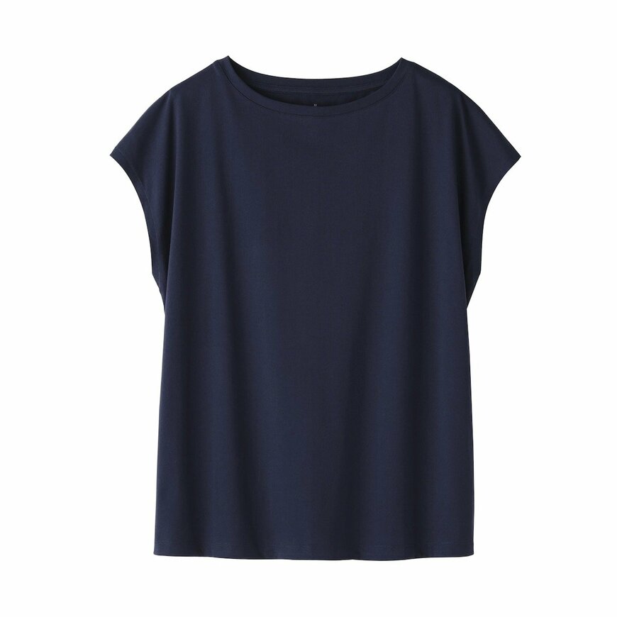 出所：無印良品公式　婦人　天竺編みフレンチスリーブＴシャツ