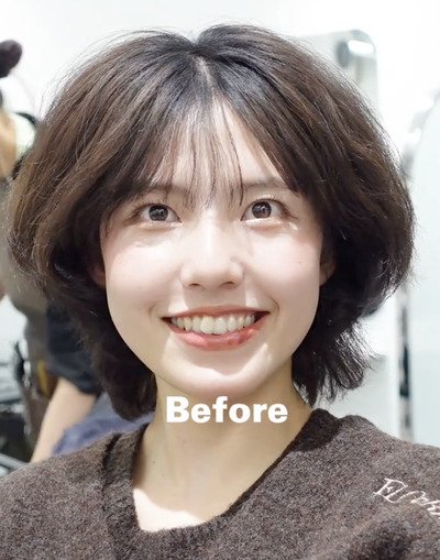 【癖毛を活かしたショートヘア】広がっていた髪の毛を大胆カットした女性！大人っぽいアフターに反響続々