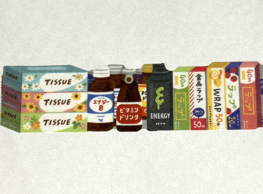 筆者撮影（キャンドゥ、マスキングテープ20mm　フード&アイテム）