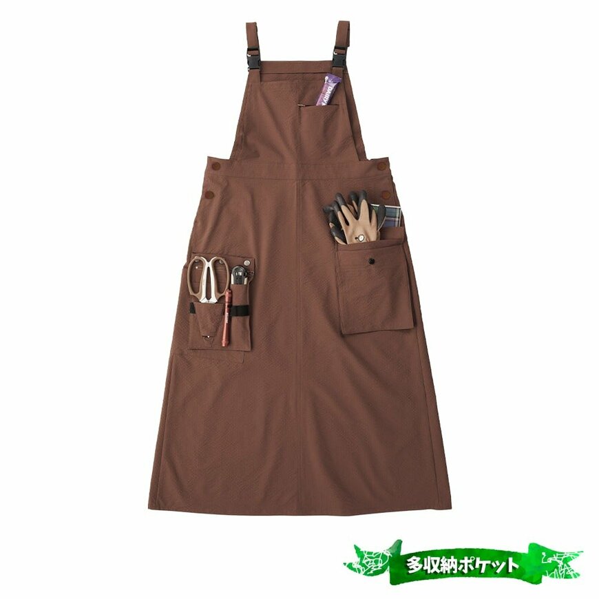 出所：ワークマン公式　レディースガーデニングサロペットスカートサッカー