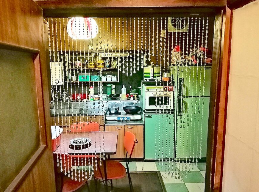 台所にあった珠のれん