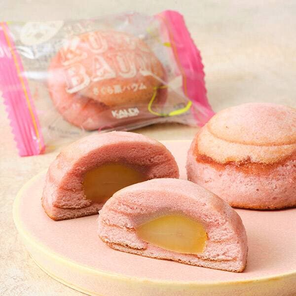 桜香るまんまるバウム生地で栗とこしあんを包んだ、食べやすいサイズのバウム