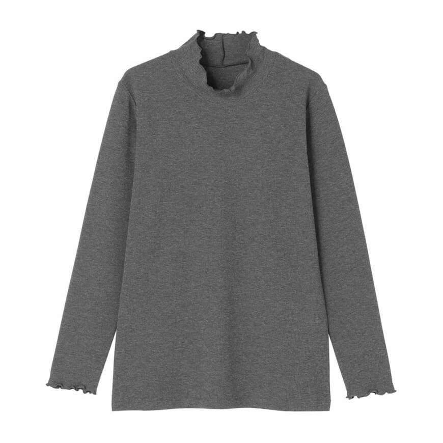 出所：ワークマン公式オンラインストア　レディースリブメローハイネックTシャツ