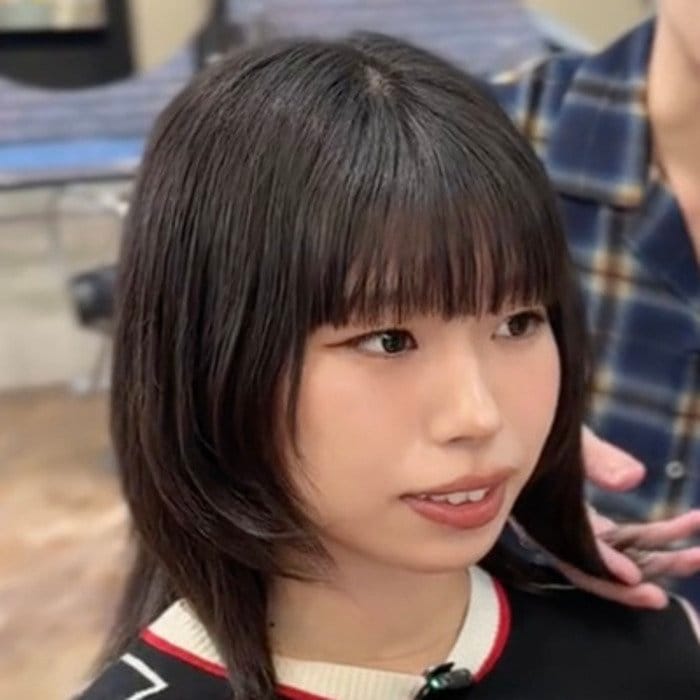 ストレートヘアの女性→プロにお任せで…こなれ感のあるおしゃれな〈ウルフパーマ〉にスタイルチェンジ！「可愛い」と笑顔