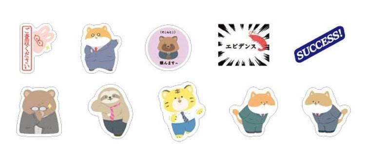 出所：CanDoネットショップ フレークシール 20P ビジネスあにまるず