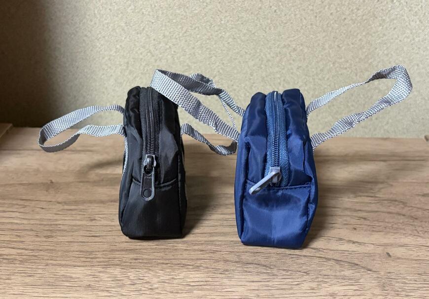 セリア、スクールバッグ風ミニポーチの画像