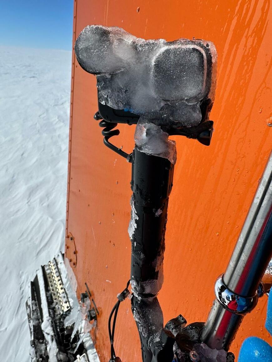 南極で設置したGoPro