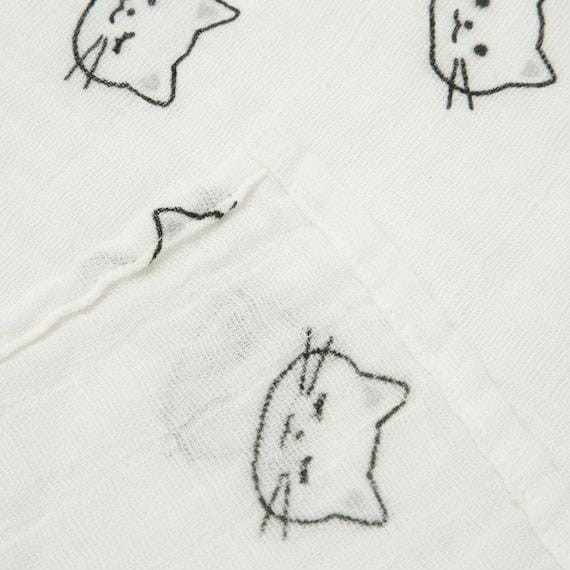 ニトリ、ガーゼブランケット(ネコ GY)商品画像