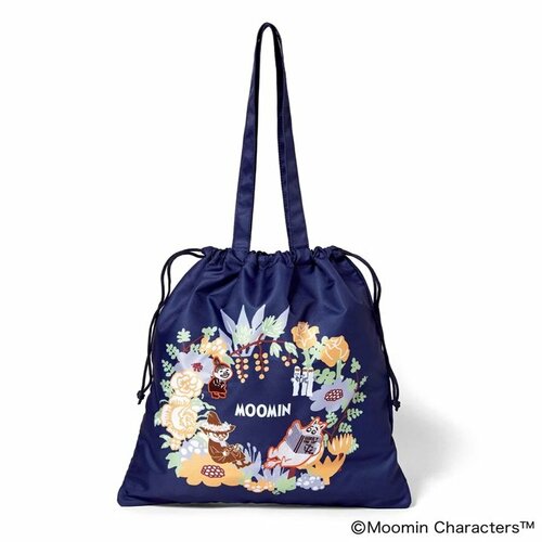ムーミン大容量で使いやすい！豪華刺しゅう巾着トート