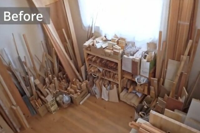 【収納DIY】4年間溜め込んだ大量の端材→棚を作ってスッキリ収納！「すごいですね！尊敬です！」と話題