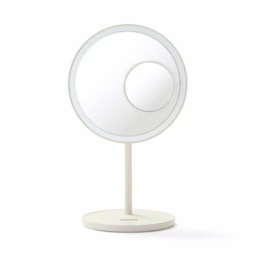 出所：無印良品公式　コードレスＬＥＤライト付ミラー