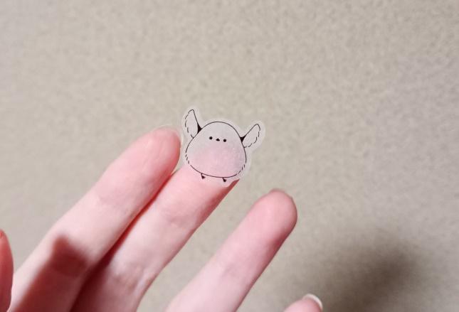 出所：筆者撮影（セリア、トレーシングダイカットシール もふもふばーど56片）