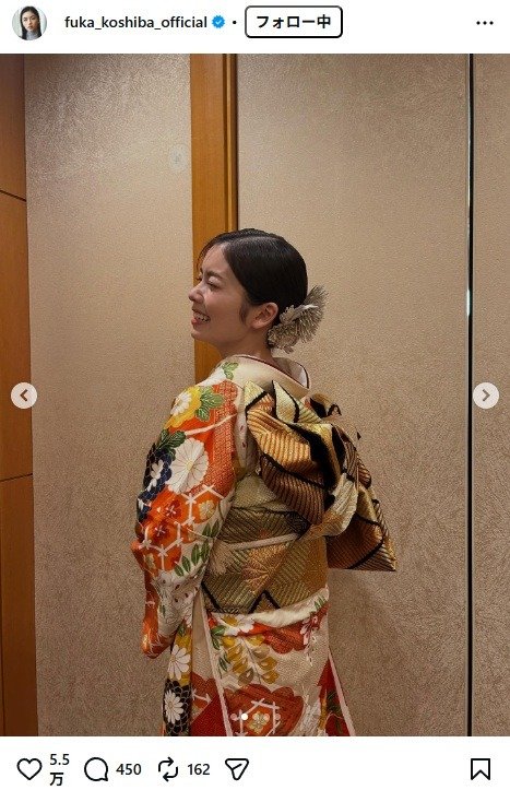 出所：小芝風花のInstagram（＠fuka_koshiba_official） 参照日：2026年1月27日