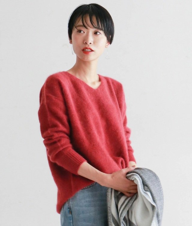 NOMBRE IMPAIR - ブラッシュウール ロングニット ¥17,280（税込）