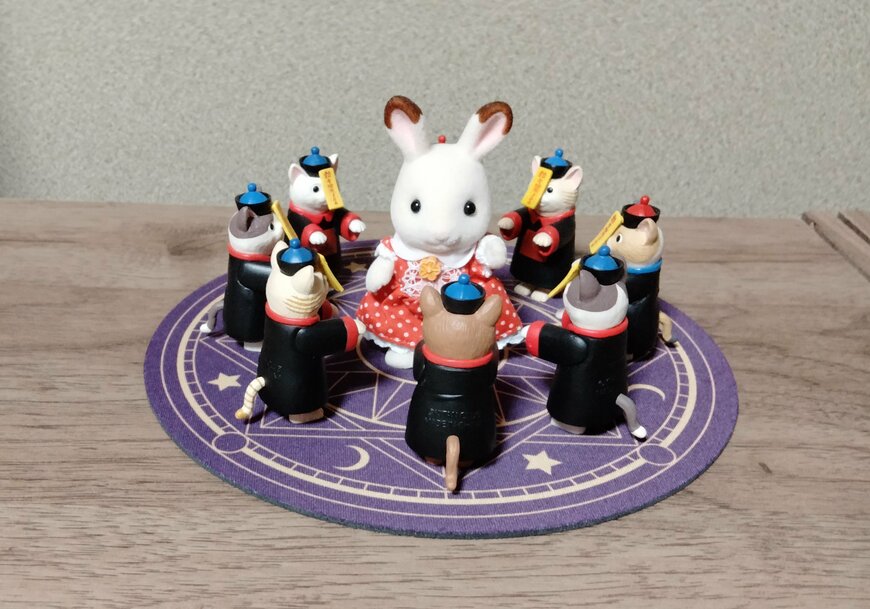 筆者撮影（セリア、ハロウィン マット 魔法陣）