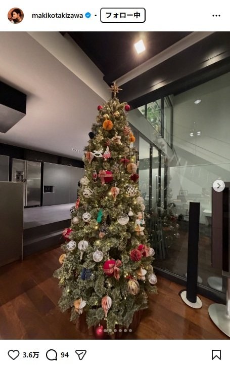 出所：滝沢眞規子のInstagram（＠makikotakizawa）　参照日：2025年11月14日