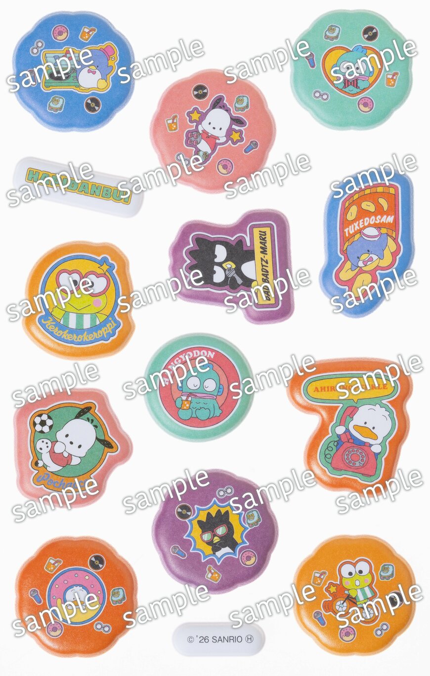 サンリオキャラクターズ ぷっくりシールいっぱいBOOK シートイメージ