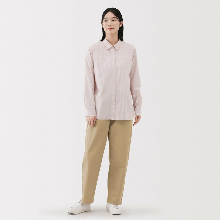 無印良品公式 婦人 洗いざらし コットンイージーテーパードパンツの画像